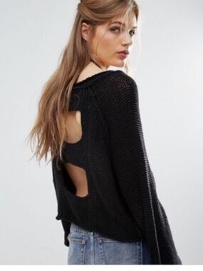 Free People Open Back Knit Sweater
